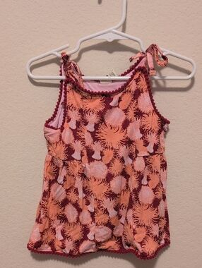 Kate Quinn Tie Strap Tank Top Shirt Bamboo 2T NWOT